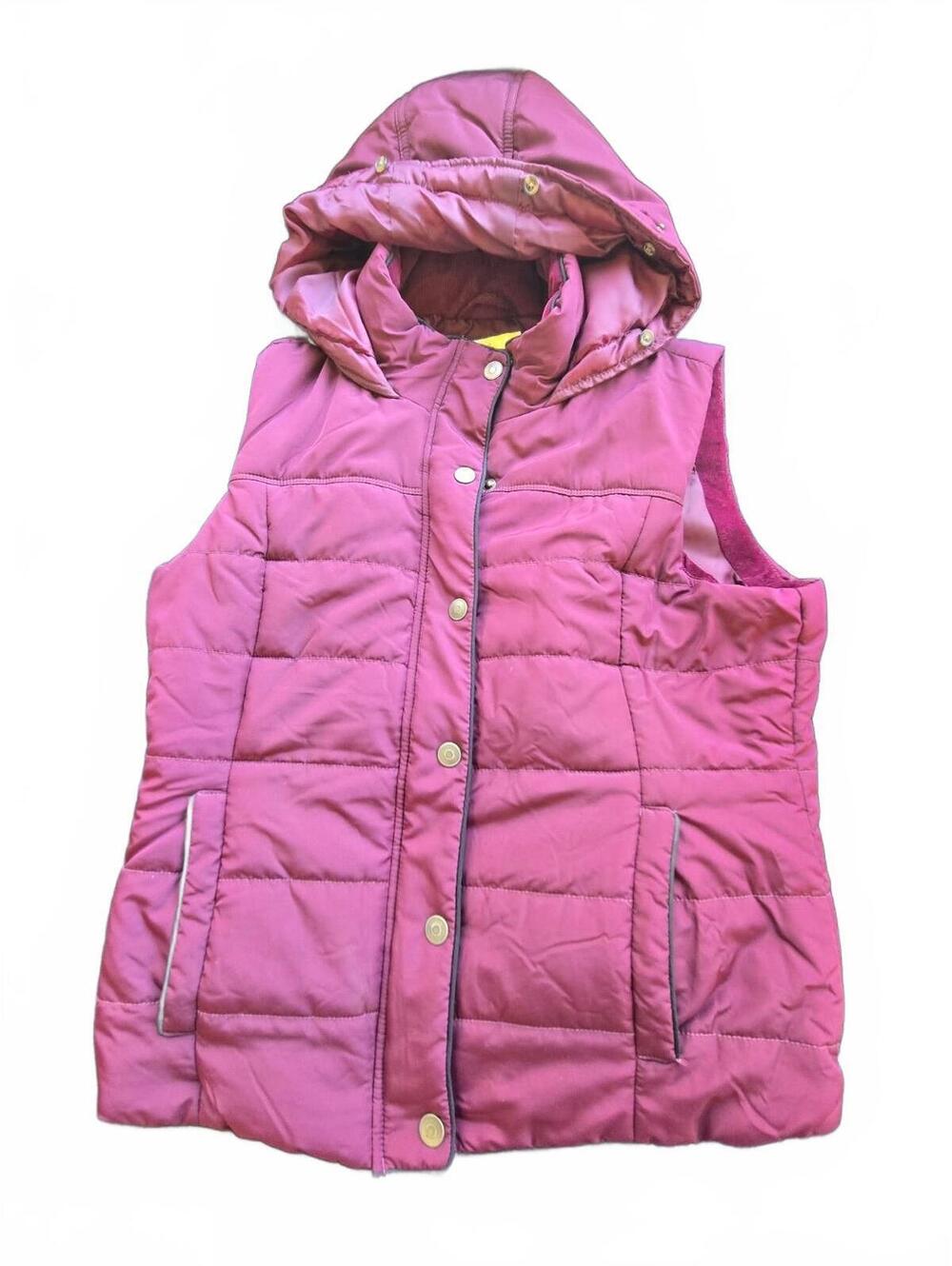 St. John's Bay Magenta hooded puffer vest